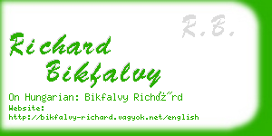 richard bikfalvy business card